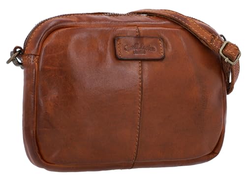 Gusti Handtasche Leder - Dominic Damen Umhängetasche Ledertasche Vintage Braun Leder
