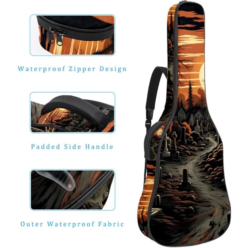 Sac de transport pour guitare basse imperméable en tissu Oxford épais