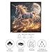 Unicorm Flames And Moon Silk Like Head Scarf for Women Bandana for Hair Wrapping Fashion Accessory Square Hair Scarves 18