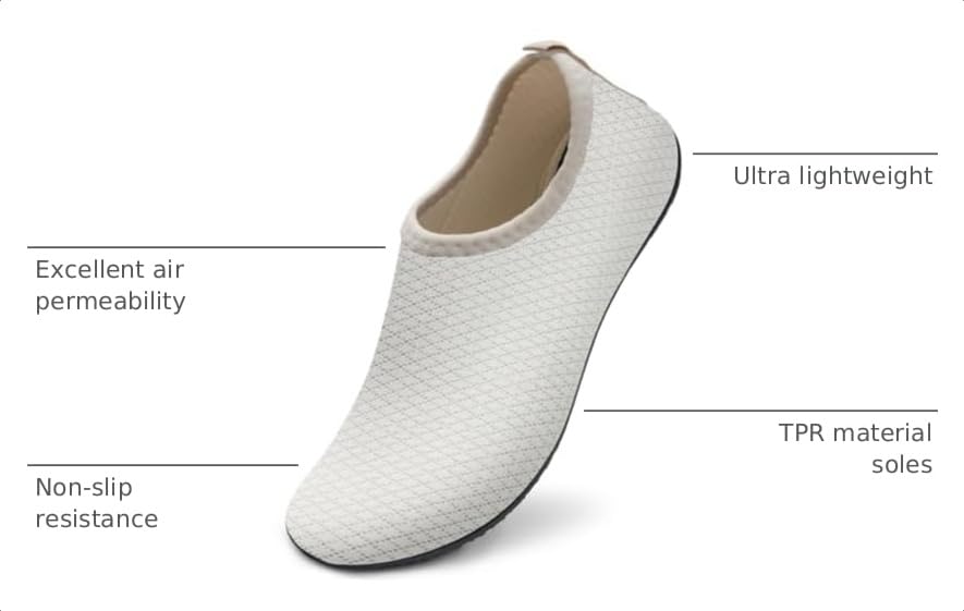 Image of WateLves Water Shoes for Womens Mens Barefoot Quick-Dry Aqua Socks for Beach Swim Surf Yoga Exercise New Translucent Color Soles