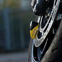 Oxford Quarz XD6 Hohe Sicherheit Motorrad Scheibenschloss (6mm Pin) Gelb/Schwarz – Ansicht 4