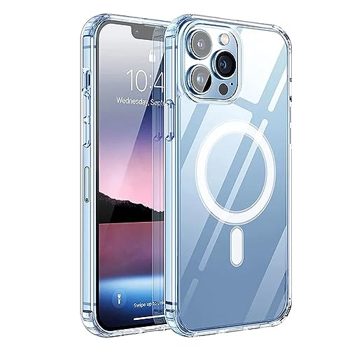 BRELIE Magnetic Phone Case with Privacy Screen Protector, Compatible with iPhone 12/12 Pro, MagSafe Wireless 20W Charging, Shockproof, Anti-Scratch Clear