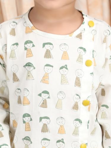 Image of POLKA TOTS Premium Cotton Dhoti Kurta Set for Kids Boys | Traditional Angrakha Style Ethnic Wear for Boys | Kurta Dhoti Set for Kids | Festive & Wedding Clothing Set for Baby