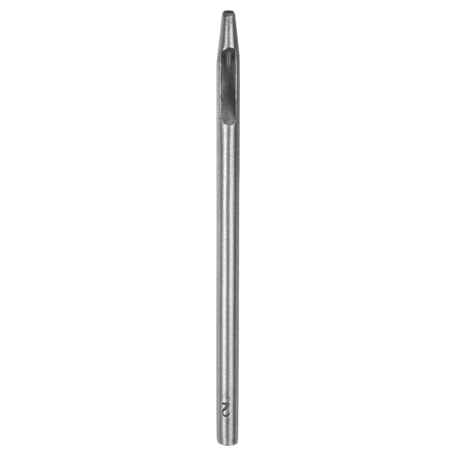 QUARKZMAN Perforadora Hueca para Cuero de 2 mm, Herramienta de Perforación Redonda para Cinturones, Acero al Carbono, Perforadora Individual para Cortar Cuero y Material Suave