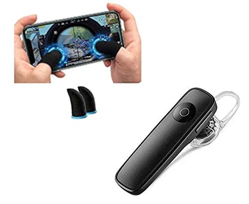 Single in Ear Wireless Bluetooth Headphone for Calling & Music with mic & Warranty with Anti PUBG Sleeve for All Android & Smartphones iOS Devices-image-36