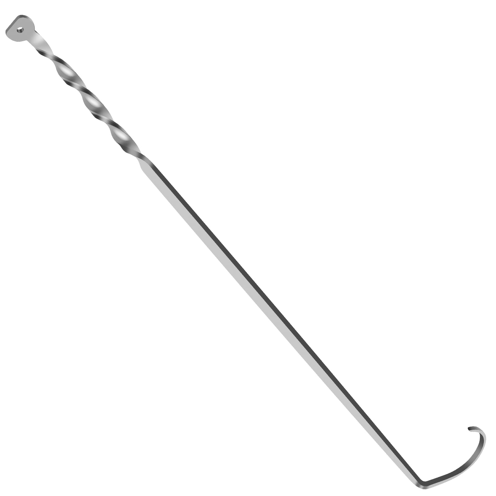 PTMTFYL BBQ Food Flipper, BBQ Food Turner, Stainless Steel Meat Hook Flipper, Heat Resistant Pigtail Food Flipper, Portable BBQ Grill and Smoker Accessories for Cooking Grilling Smoking Griddle