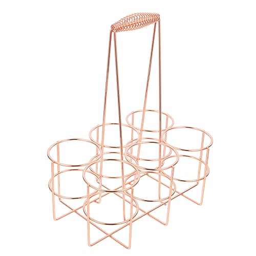 Garneck Handheld Beer Carrying Basket Beer Bottle Holder for Bars Home Use Portable Design Lightweight Construction