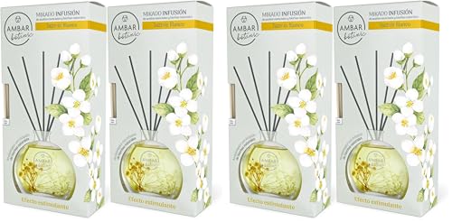 Ambar Botanic Ambientador Mikado Infusión Jazmín Blanco con aceites esenciales