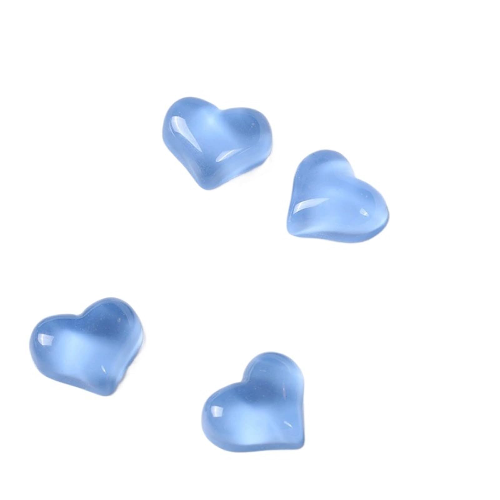 Fridge Magnets 12pcs Transparent Colored Loving Heart Refrigerator Magnet Photo Wall Message Board Magnetic Stickers(Blue)