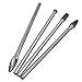 Bestgle 4Pcs 6mm(1/4”) Shank Tungsten Carbide Rotary Cutting Burr Die Grinder Bit for DIY Woodworking, Metal Carving, Polishing, Engraving, Drilling, 150-160mm Length