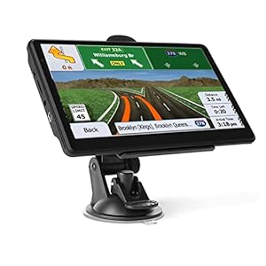 GPS Navigation for Car, 7 inch Touchscreen, Trucker GPS for semi Truck 2024, Portable GPS Free Lifetime Map Updates, Speed Warning, Spoken Turn-by-Turn Directions (Black)