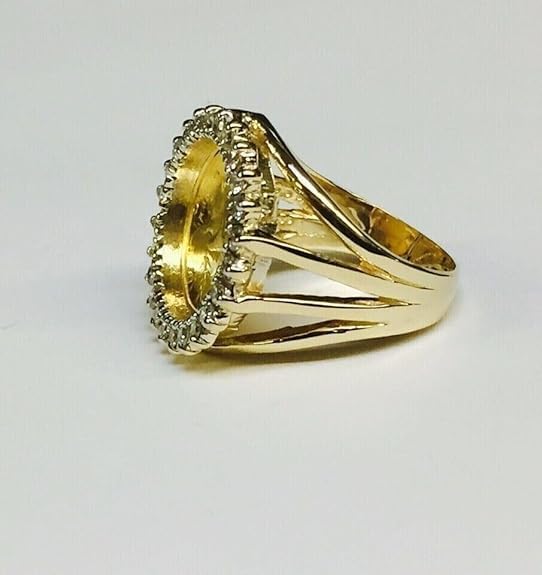 Santosh-Enterprises-1.00Ct Round Cut Lab Created Diamond CHINESE PANDA BEAR COIN Woman's Wedding Ring 14K Yellow Gold Finish4