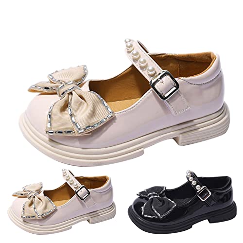 Toddlers Shoes Girls Fashion Spring Summer Children Casual Shoes Girls Leather Shoes Dress Shoes Thick Sole Pearl3