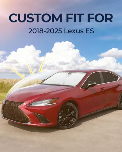 Image of for Lexus ES 2018-2025 Car Window Shades, 6pcs Privacy Sun Shade Set for Front Windshield Side and Rear Windows, Full Window Covers Keeps Vehicle Cool for Camping Napping