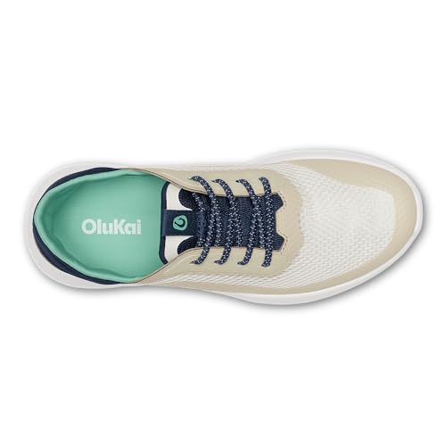 OluKai Kialoa Women’s Water Friendly Slip-On Sneakers, Breathable Walking Shoes with Wet Grip, Lightweight & Comfortable Casual Shoe for Everyday, White Sand/Bright White, 7.5 - image 5
