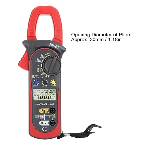 Testador de Corrente, Alicate Amperímetro Digital Multifuncional Leve de Resposta Rápida de Alta Pre