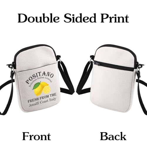 HOLLP Positano Italy Gift Positano Delicious Italian Lemons Fresh Crossbody Bag Italy Travel Gift Amalfi Coast Crossbody Bag4
