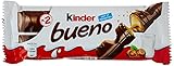 Kinder Bueno - Fine Gaufrette Enrobée de Chocolat au Lait avec un Coeur Lait et Noisettes - Goûter Fondant et Croustillant - Format à partager- 30 x 2 Barres (43g)