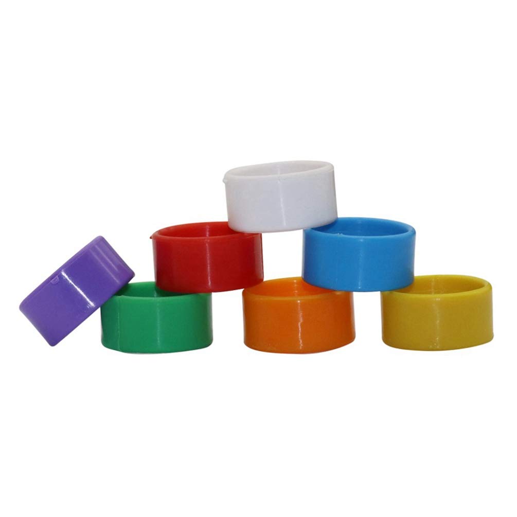 Anillos numerados for patas, anillos for de pájaros, 700 piezas, for, pollitos, pato, loro, con clip, anillo for pie, suministros for, rojo, 2,0 cm(Red,1.6cm)
