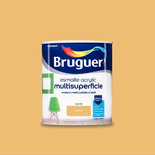 Bruguer Acrylic Multisuperficie Esmalte al agua Mate Mostaza 750 ml