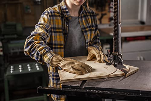 Boss Women's Aquaarmor Full-Grain Cowhide Leather Work Gloves, Water Resistant, Abrasion Resistant, Durable, Brown, Small/Medium (B82011-Wsm) #TOP5