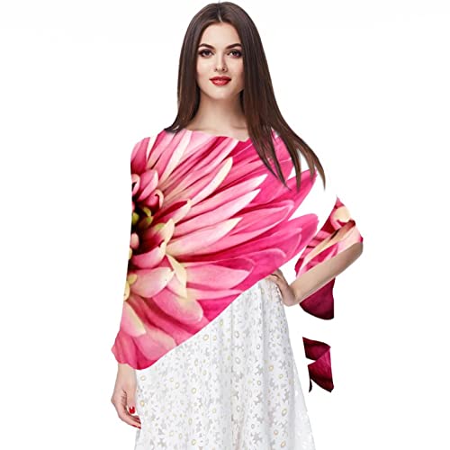 Bufanda de gasa ligera, suave, transparente, larga, para todas las estaciones, margaritas, Varios colores