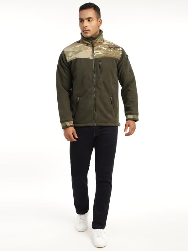 Image of MOUNTMILLER Men's Ripstop Dual Superbond HLKN Fleece Tactical Jacket | Water Repellant | Multi-Pocket | Abrasion-Resistant | Ideal for Outdoor, Hiking & Trekking