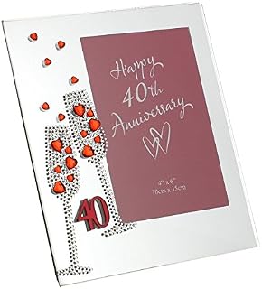Juliana Unisex 40th Anniversary Mirror Photo Frame
