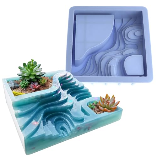 UTILE Planter Mold - Silicone Mold Hand Plate - Silicone Mold Concrete - Silicone Molds for Epoxy Resin and Cement - Succulent Pot, DIY, Craft and Home Decor Gift