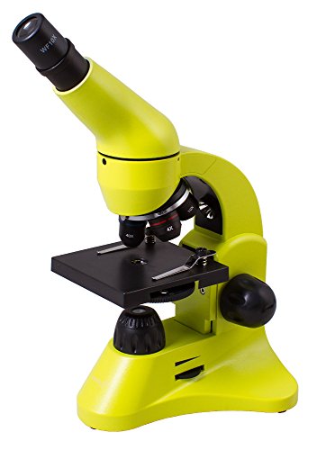 Levenhuk Rainbow 50L Lime Lightweight Student Microscope (40-800x) with Experiment Kit and Storage Case Levenhuk Rainbow 50L Lime Lightweight Student Microscope (40-800x) with Experiment Kit and Storage Case