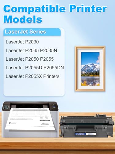 Image of USUPERINK CE505A Black Toner Cartridge Compatible Replacement for HP 05A | CE505A Work with LaserJet P2030 P2035 P2035N P2050 P2055 P2055D P2055DN P2055X Printer (4-Pack)