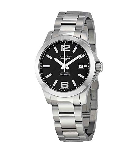 Longines Conquest Black Dial Stainless Steel Mens Watch L36764586