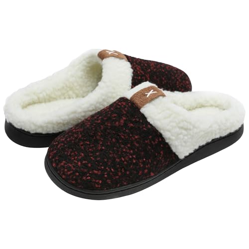 HOMETRUE Women Slippers House Slippers Memory Foam Anti-Skid Rubber Sole Bedroom Shoes