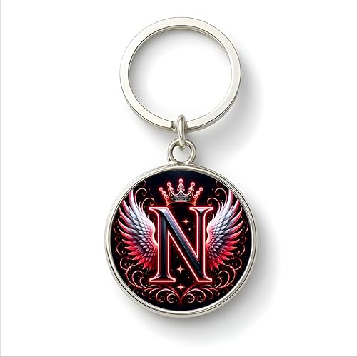 Image of magical gifts MG | Premium Alphabet & Initial Metal Keychain for Bags & Keys | Double-Sided | Personalized Initial Charm Keyring | Heavy-Duty Metal | Perfect for Gifting & Daily Use