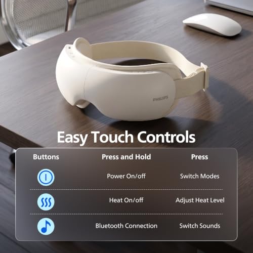 PHILIPS Eye Massager with Heat,Heated Massage Eye Mask with 4 Mode, Grey - image 7