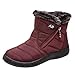 JLGY Snow Boots Damen Winterstiefel Winterschuhe Wasserdicht Schlupfstiefel Wärme Gefüttert Damenschuhe Plus Samt Schneestiefel Baumwollstiefel mit Reißverschluss Stiefeletten