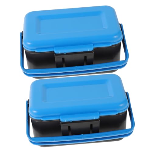 BCOATH 2Pcs Portable Sealing Bait Box Multi Functional Fishing Organizer for Live Bait and Durable Breathable Design for and Transport