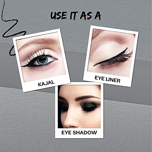 FACES CANADA Ultime Pro Longwear Eye Pencil - Solid Black 02, 1.2 g | 8 Hr Long Stay | Smooth One Stroke Application | Intense Color Pay Off | Soft Blendable Formula | Smudge... - Image 5