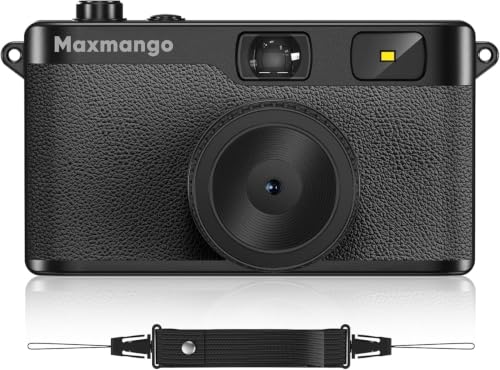Maxmango D53 Retro Digitalkamera 12 MP ohne Bildschirm, DIY-Filter, 8GB SD