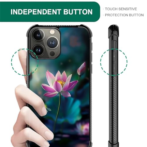 CARLOCA iPhone 16 Pro Max Case - Lotus Flower Dragonfly Design, Shockproof & Anti-Scratch Protection - image 5