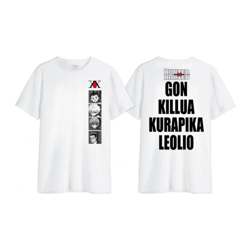 T-shirt Hunter X Hunter Oversize Manga Anime Japonais Streetwear Blanc