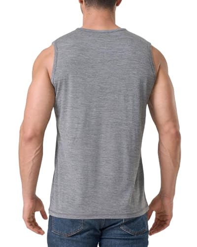 Men’s 100% Merino Wool Tank Top, Active Undershirt, Sleeveless Base Layer2