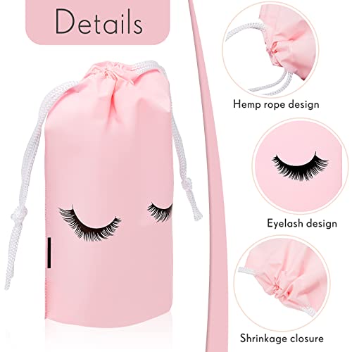 Reginary 60 Pieces Eyelash Cosmetic Bags Mini Small Lash Aftercare Bag Shampoo Bath Bags Plastic Organizer Jewelry Storage Gift Bag Pack for Travel Packaging Small Business, 3 Colors, 4 x 6 Inch3