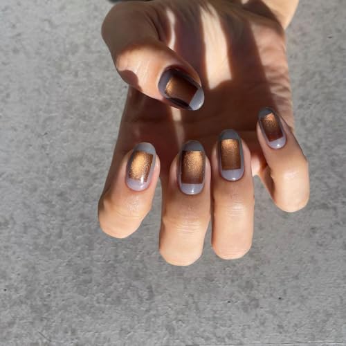 Image of Fashionharbour 24 Reusable Artificial Fake Nail Set| Lightweight & Long Lasting| Easy To Use| Quick Fix For Festivals & Special Occasions (W1398)