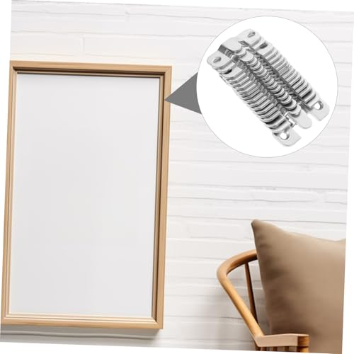 Image of 20pcs Interlocking Flush Mount Bracket for Picture Hanging Heavy Duty Wall Mount Hardware for Frames Mirrors and Artwork Display