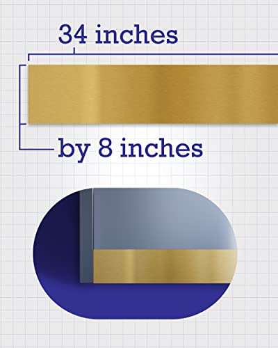 Hardware Essentials Magnetic Kick Plate, Aluminum, Brass Finish 8 X 34”, 852750 #TOP2