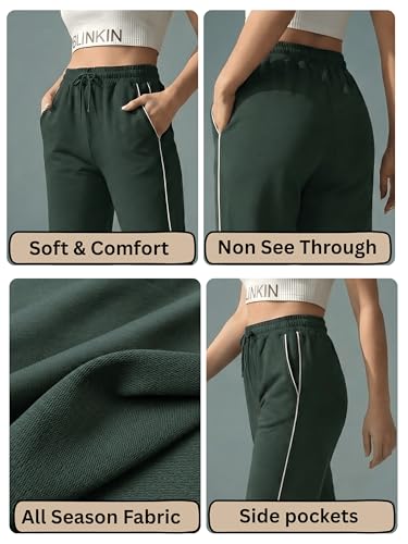 Image of BLINKIN Women's Ankle Length Relaxed Fit All Weather Soft Fabric Jogger | Track Pant for Woman (TRACK-339)