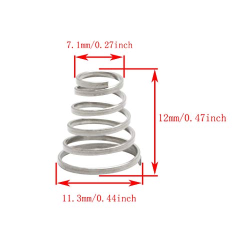 image for PSCCO 12PCS Stainless Steel Bike Wheel Quick Release Springs, Bicycle 