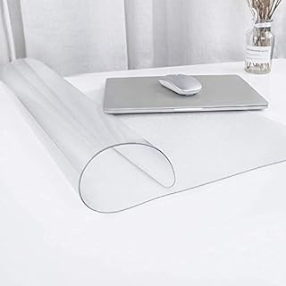 Oterri Clear Writing Desk Pad, Heat Resistant Waterproof PVC Desk Cover Protector, Table Pad Mat with Round Edge for Laptop Computer Office/Home (60 x 43 cm)