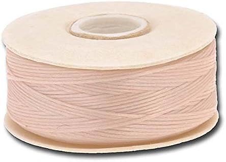 Baby Pink Nymo Nylon Coated Cotton Beading Thread Size D 0.3mm 59m